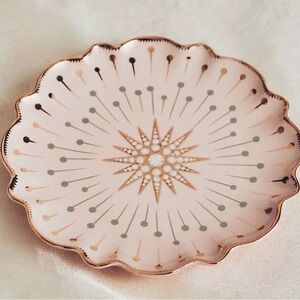 Anthropologie Catherine Martin Starry Night Dessert Plate - pink